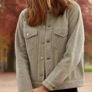 New Tags Jason Scott Trucker Fleece Jacket Oatmeal L